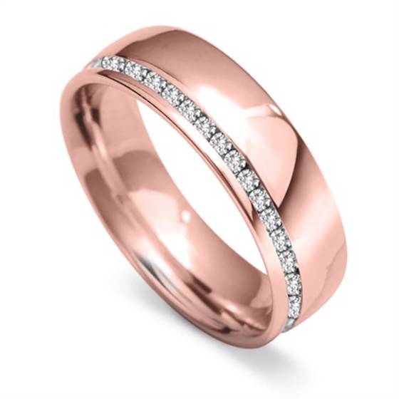 6mm Round Diamond Full Wedding Ring