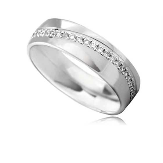 6mm Full Set Round Diamond Wedding Ring