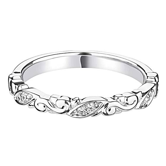 0.05ct Round Diamond Shaped And Decorative Band