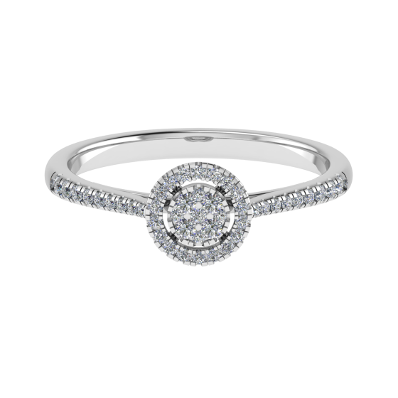 0.20ct Round Diamond Set Cluster Ring