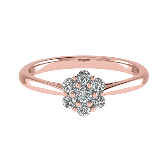 0.35ct Round Diamond Set Cluster Ring