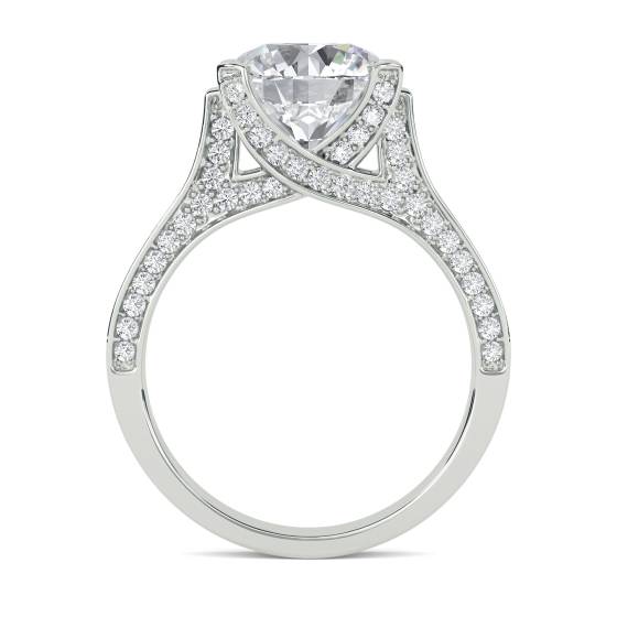 Modern Round Diamond Vintage Ring