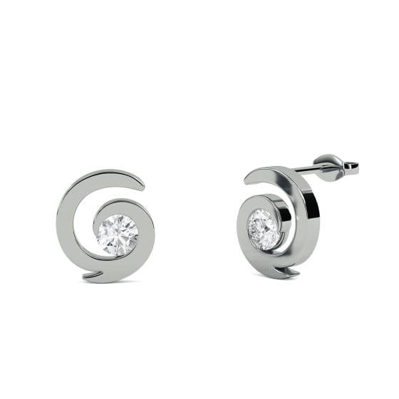 Fire Set Round Diamond Designer Earrings