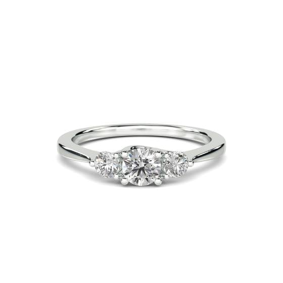 Crossover Round Diamond Trilogy Ring