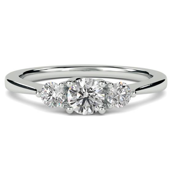Crossover Round Diamond Trilogy Ring