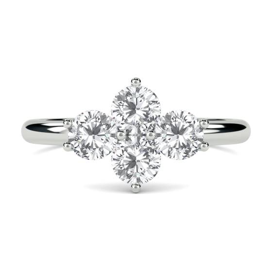 4 Stone Round Diamond Ring
