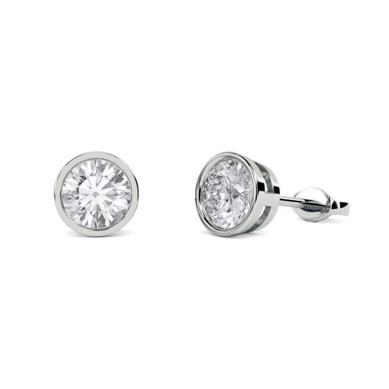Modern Round Diamond Designer Earrings