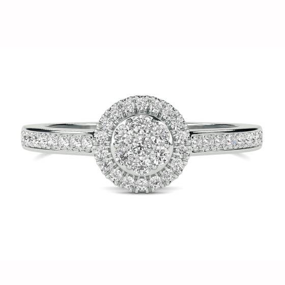0.50ct Elegant Round Diamond Cluster Ring