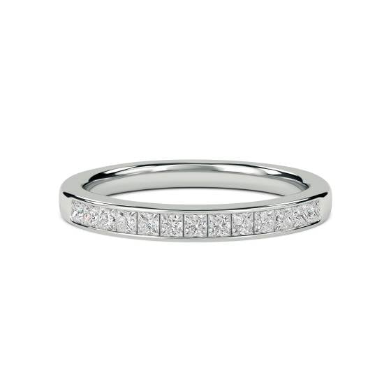 0.25ct Princess Cut Half Eternity Ring