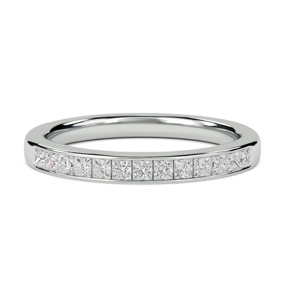0.25ct Princess Cut Half Eternity Ring