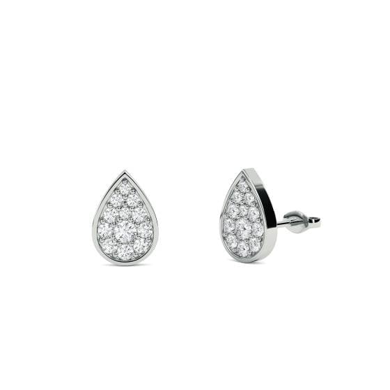 0.20ct Classic Round Diamond Cluster Earrings