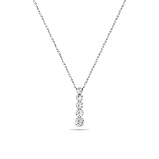 Classic Round Diamond Journey Pendant