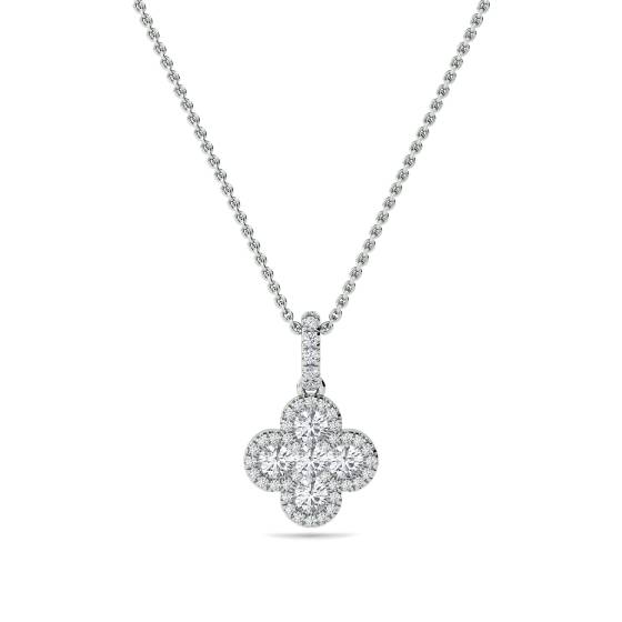 0.30ct Cluster Round Diamond Designer Pendant