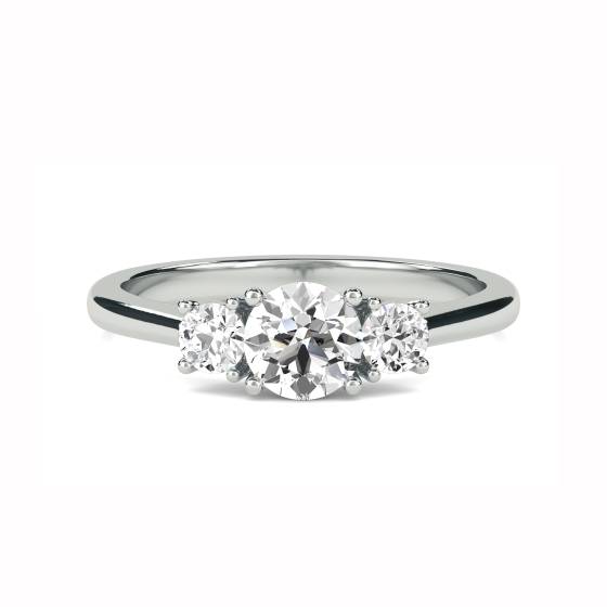 SDMT03379 Lavish Round Diamond Trilogy Ring