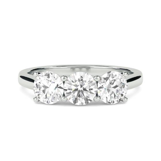 SDMT03433 Modern Round Diamond Trilogy Ring