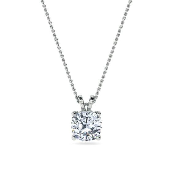 Cushion Diamond Halo Pendant