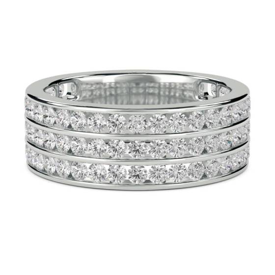 0.75ct VS2/F Round Cut Lab Grown Diamond Full Eternity Ring