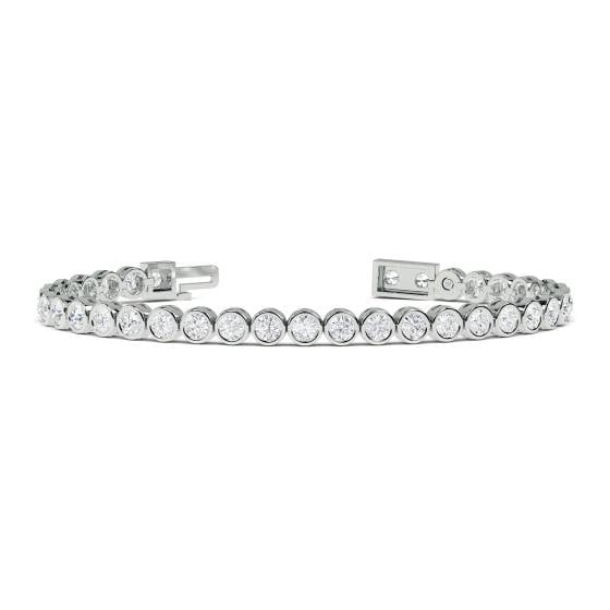 Unique Round Diamond Bezel Set Tennis Bracelet