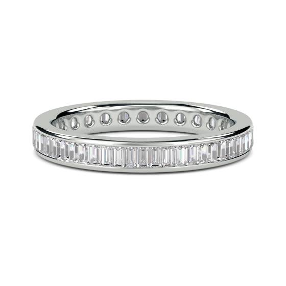 3mm Elegant Baguette Diamond Full Eternity Ring