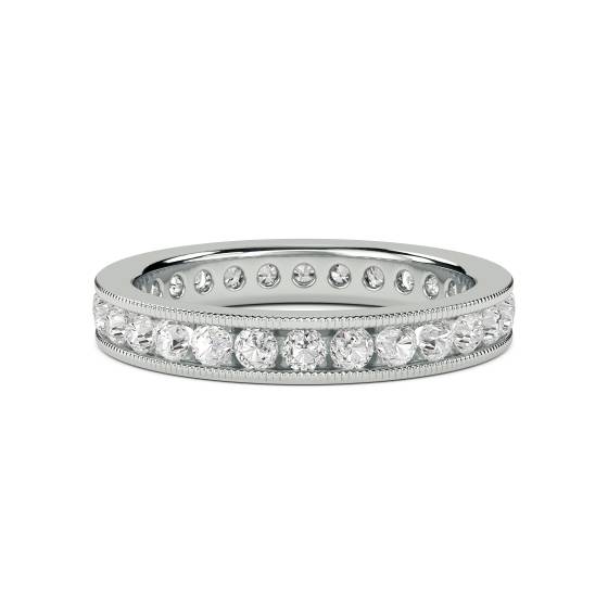 1.00ct Milgrain Elegant Round Diamond Full Eternity Ring