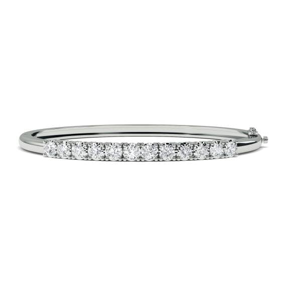 Elegant Round Diamond Set Bangle