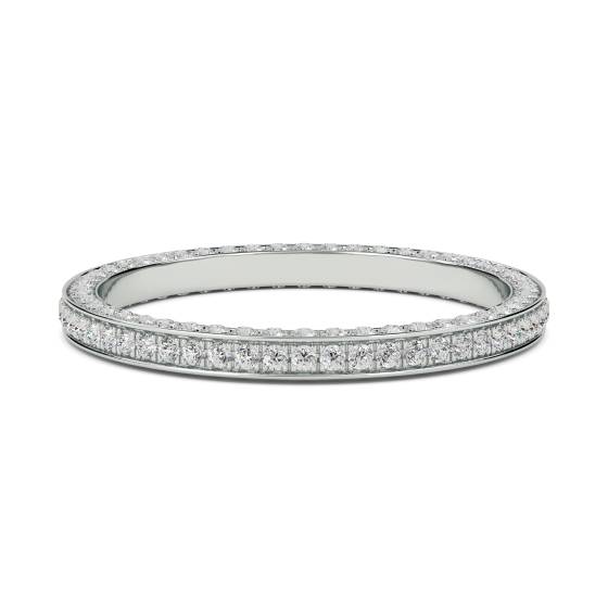0.50ct 3 Sided Round Diamond Full Eternity Ring