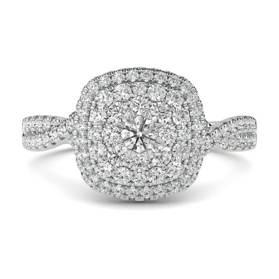 Round Diamond Cluster Ring