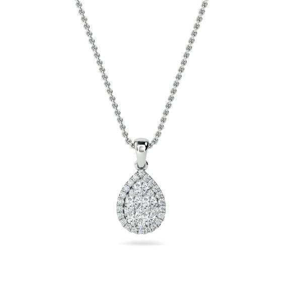 Round Diamond Cluster Pendant