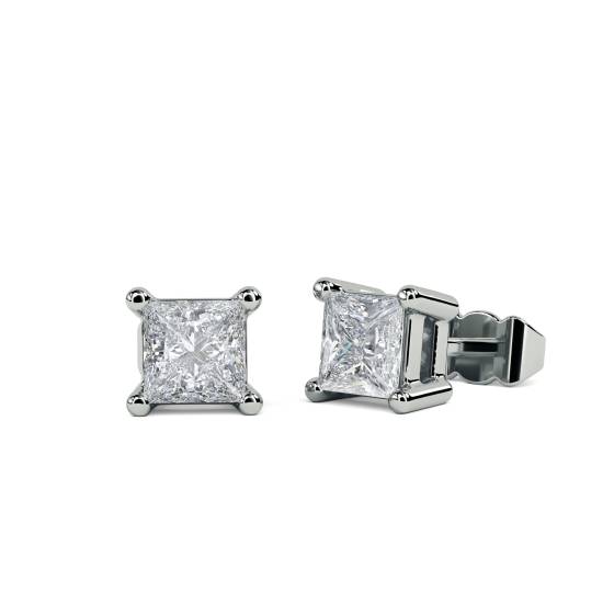 0.50ct Princess Diamond Stud Earrings