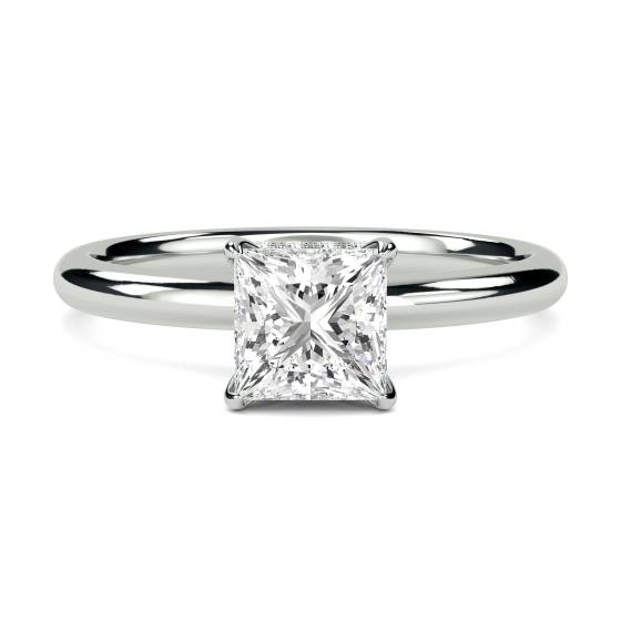 Princess Cut Hidden Halo Ring