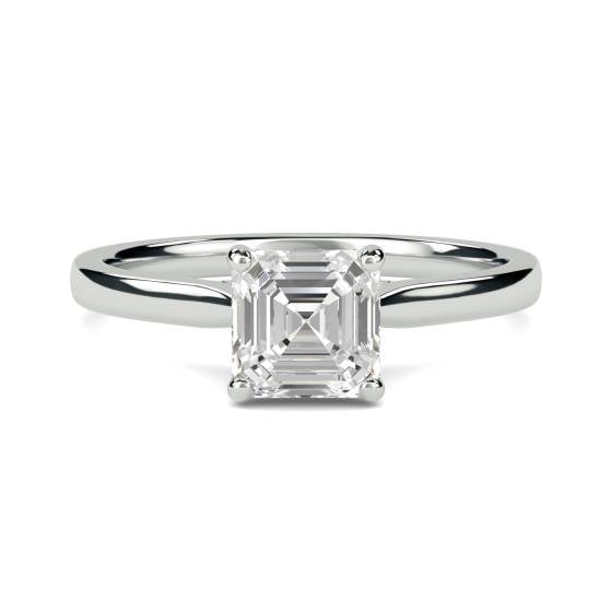 Asscher Diamond Engagement Ring
