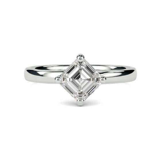 Asscher Diamond Engagement Ring