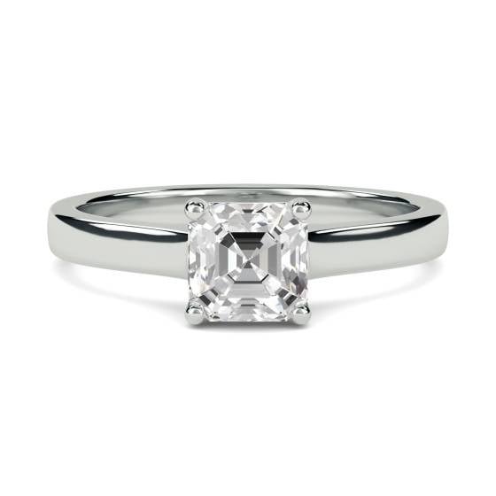 Asscher Diamond Engagement Ring