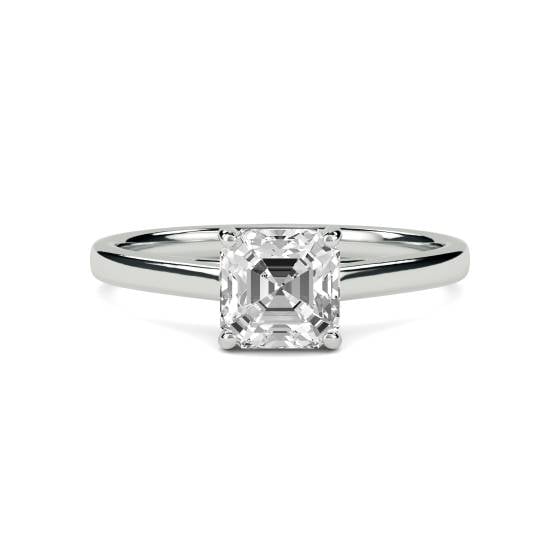 Asscher Diamond Engagement Ring