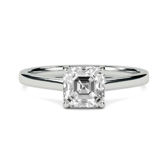 Asscher Diamond Engagement Ring