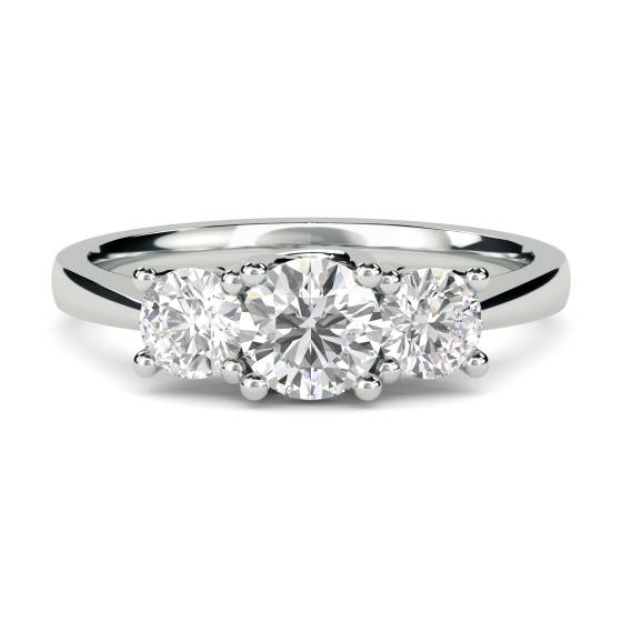 Lavish Round Diamond Trilogy Ring