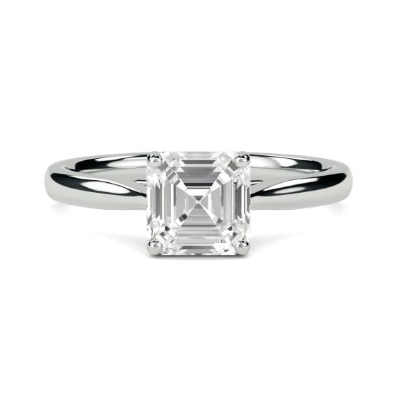 Asscher Diamond Engagement Ring