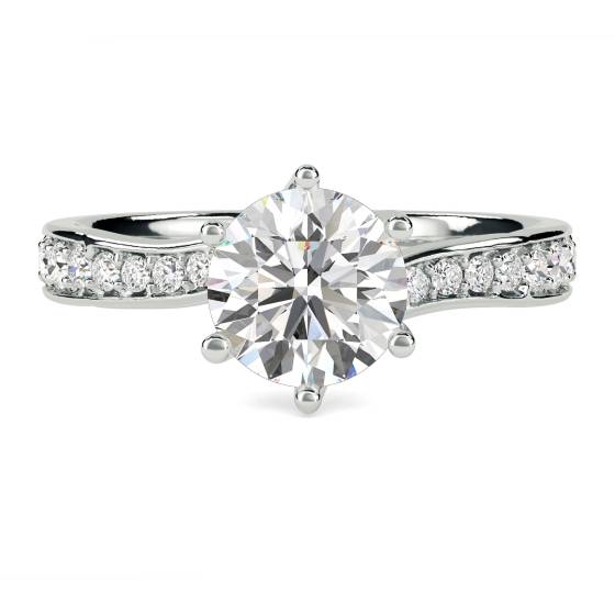 Shoulder Set Diamond Engagement Ring
