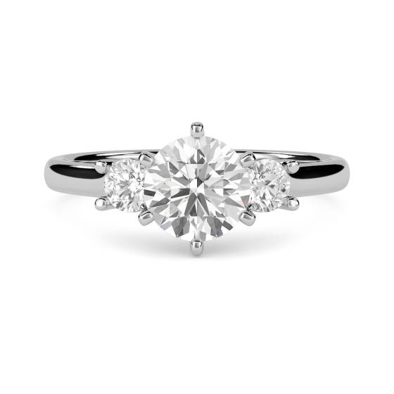 Unique Round Diamond Trilogy Ring