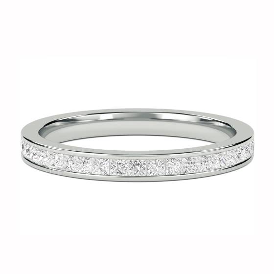 0.35ct Princess Diamond Cut Wedding Ring