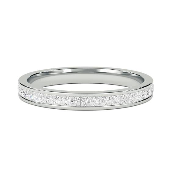 0.50ct Princess Diamond Cut Wedding Ring