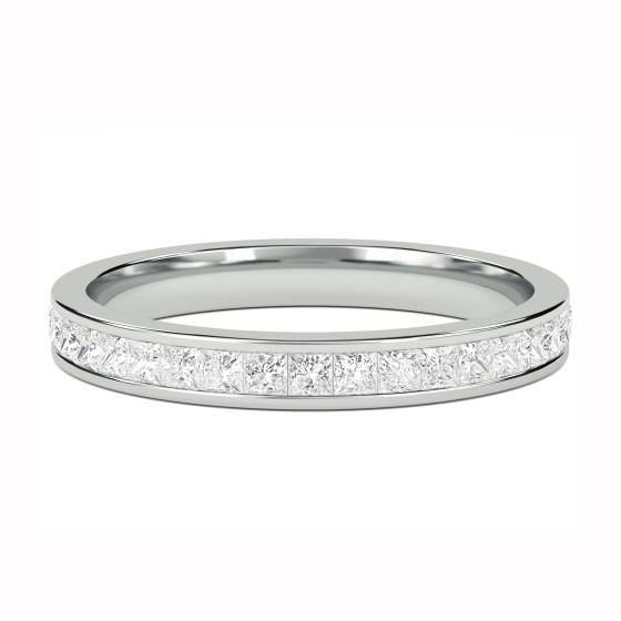 0.75ct Princess Diamond Cut Wedding Ring