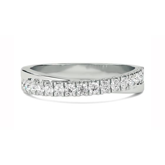 2.5mm Shaped Diamond Wedding Ring