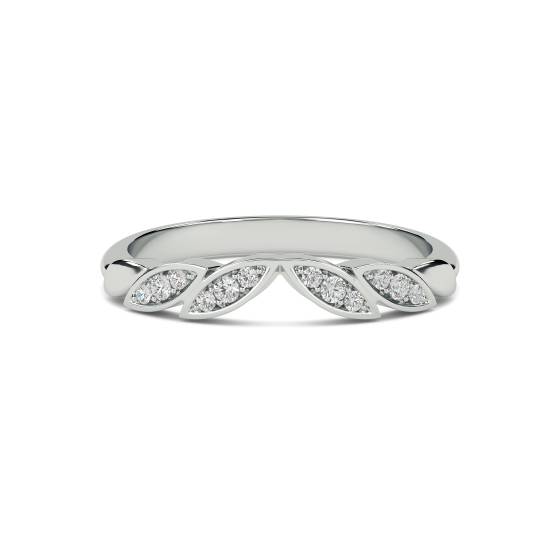 0.10ct Round Diamond Shaped Wedding Ring