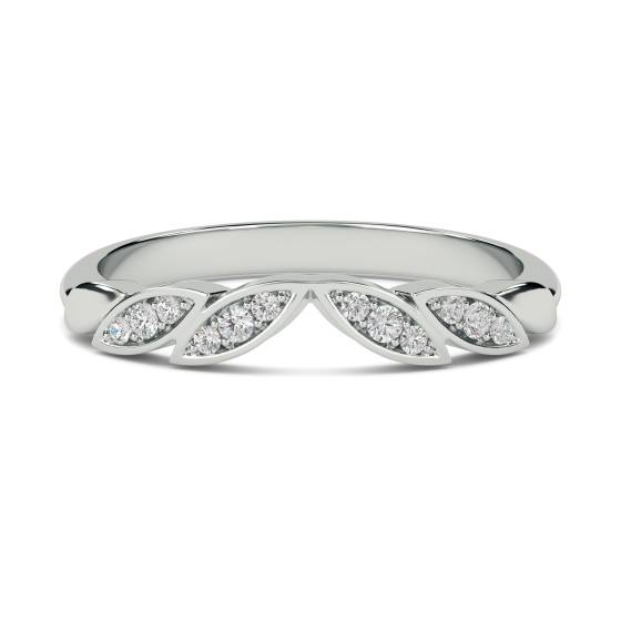 0.10ct Round Diamond Shaped Wedding Ring