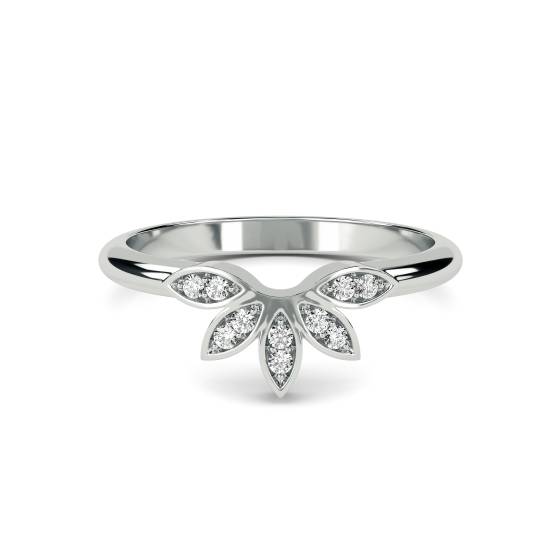 0.10ct Round Diamond Shaped Wedding Ring