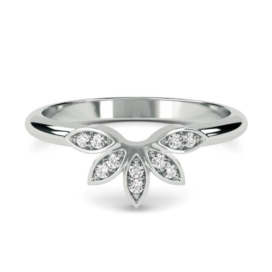 0.10ct Round Diamond Shaped Wedding Ring