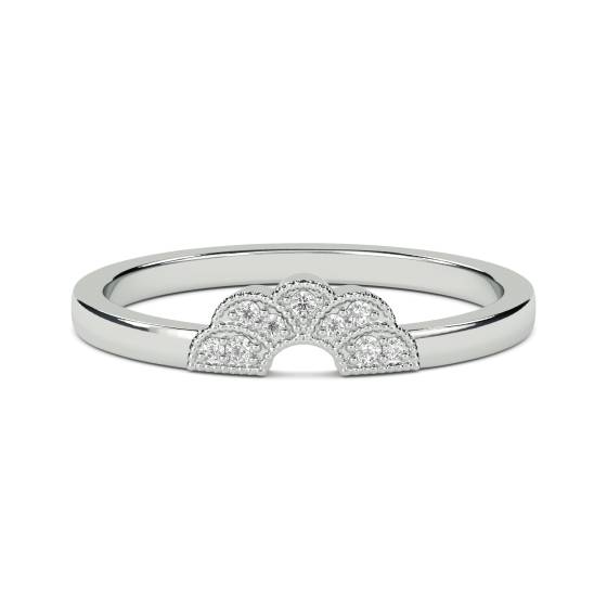 0.10ct Round Diamond Shaped Wedding Ring