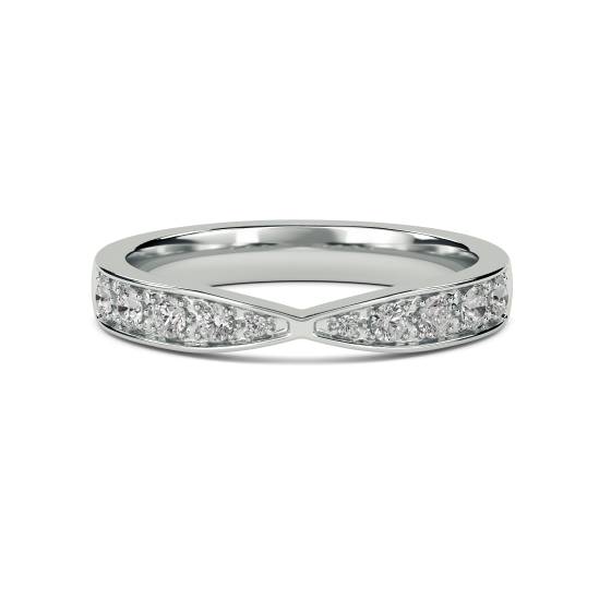 3.5mm Round Diamond Shaped Wedding Ring