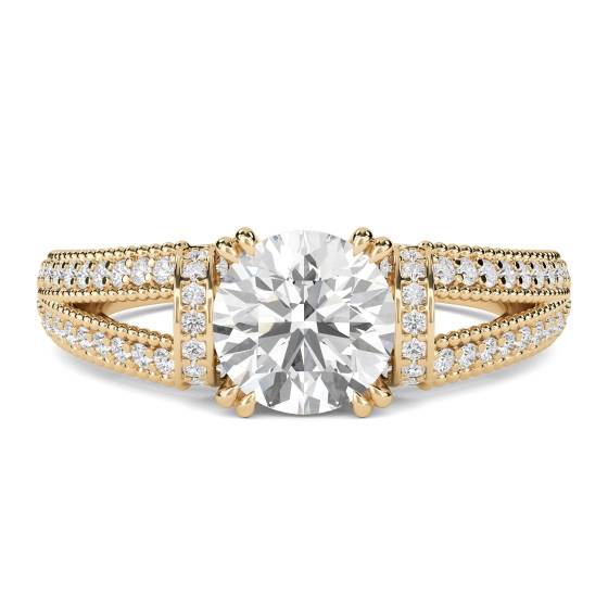 Modern Round Diamond Vintage Ring